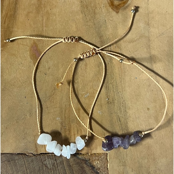 Bundle of 2 Natural Precious Stone Healing Bracelets - Picture 6 of 6